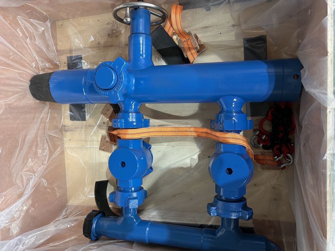 5-1/2' API Casing LTC Buckle متصل شده 35Mpa فشار کار Double Plug Cementing Head با بسته بندی چوبی 450KG