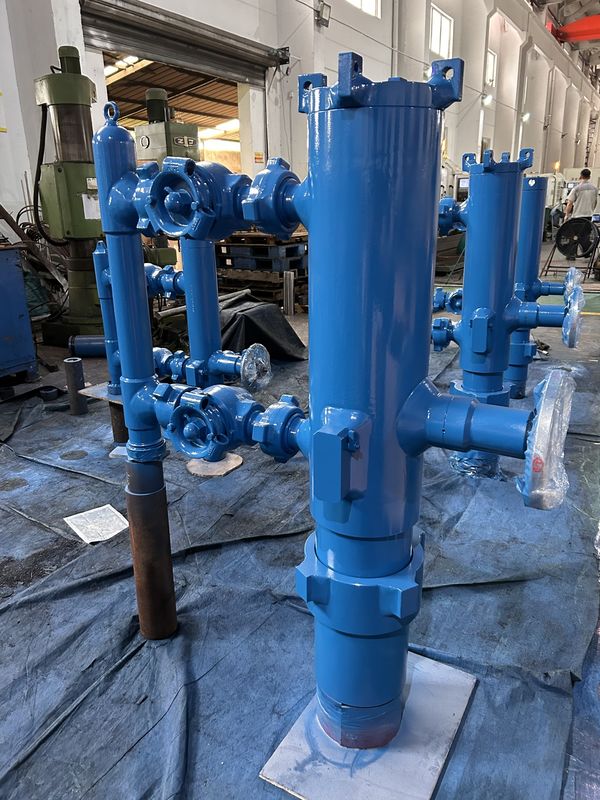 5-1/2' API Casing LTC Buckle متصل شده 54Mpa فشار تست Double Plug Cementing Head با بسته بندی چوبی 450KG