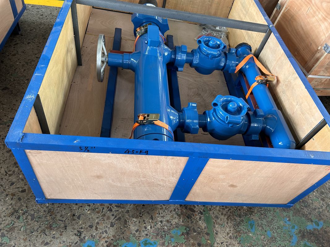 5-1/2' API Casing LTC Buckle متصل شده 54Mpa فشار تست Double Plug Cementing Head با بسته بندی چوبی 450KG